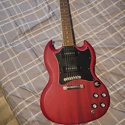 Epiphone SG Classic Worn P90 2020 - Present - Worn Cherry Open Book Headstock image 2