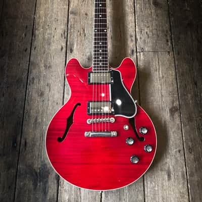2009 Gibson Custom Shop 336 F in Cherry finish with hard shell case and COA image 3
