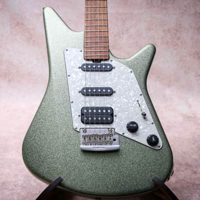 ERNIE BALL USA Music Man BFR Albert Lee Signature HSS "Seafoam Sparkle + Maple" (2021) image 4