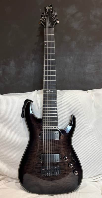 Schecter Hellraiser Hybrid C-8 8-String Trans Black Burst image 1