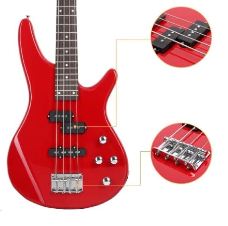🎸Unmarked "EyeBuzz" S Style Electric Bass Guitar +Rosewood Fretboard +Cable!🎸 image 1