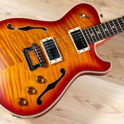 Knaggs Chena T2 Flame Top Hollowbody Guitar – CherryBurst image 9