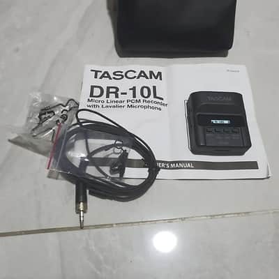 Tascam DR-10L Portable Stereo Lavalier Mic Recorder (Open) -Complete -Perfect -Free Ship image 1