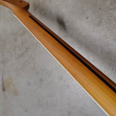 Roasted Maple Tele Neck fits fender Telecaster body 22fret Block Inlay image 7