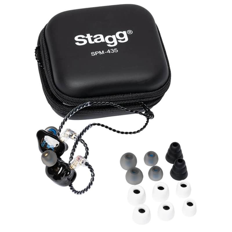 Stagg 4 Driver In Ear Stage Monitor Headphones - Black image 1