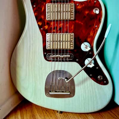 Waterslide Guitars Offset Trans Sonic Blue, Mojo Dual Foil Pickups, Descendant Vibrato, Staytrem image 2