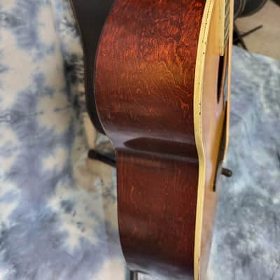Vintage RARE 1970 Harmony H159 Dreadnought Birch Natural Neck Reset New Strings Pro Setup Original Soft Shell Case image 6