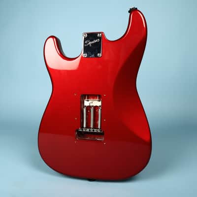 2003 Squier Stratocaster Loaded HH Humbucker Configuration Guitar Red Body image 16