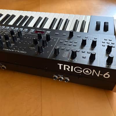 Sequential Trigon-6 49-Key 6-Voice Polyphonic Synthesizer 2022 - Present - Black with Wood Sides image 4