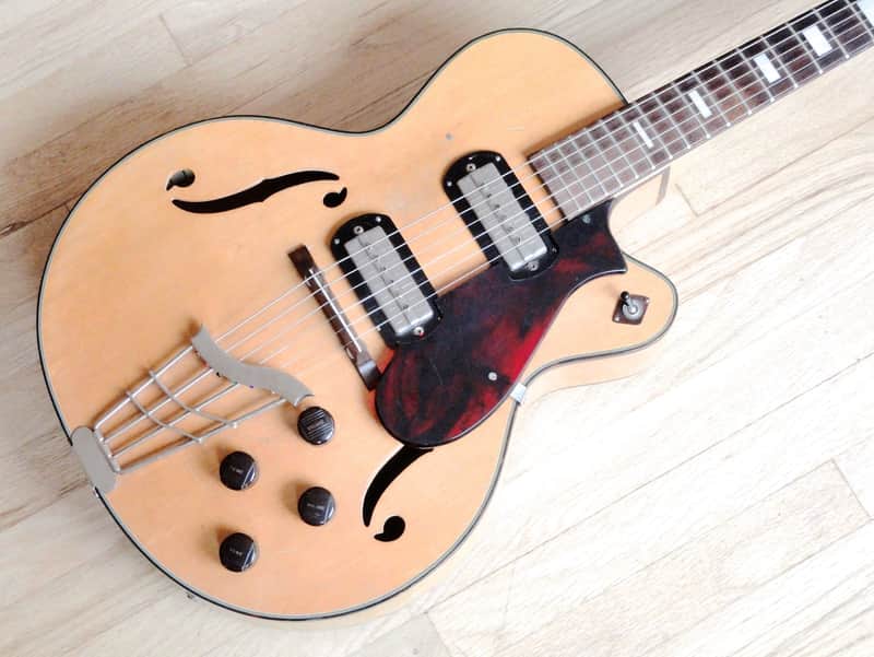 1958 Harmony H62 Espanada Vintage Archtop Electric Guitar w/ Gibson P-13 Pickups 100% Original w/ HC image 1