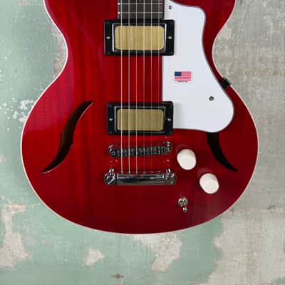 Harmony Comet with Rosewood Fretboard - Trans Red image 2