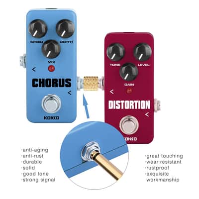 Pedal Coupler Straight  Type 4 Pack 1/4 inch Guitar Effect Connector Free Fast Shipping,price include the import duty for US buyer image 4
