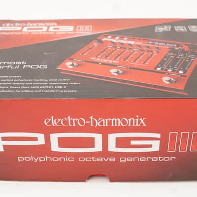 Electro-Harmonix POG3 Polyphonic Octave Generator Pedal with Digital Circuit, Buffered Bypass, and 100 Presets (Red) image 2