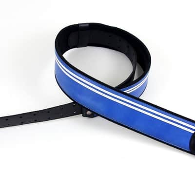 Right On Straps Race Guitar Strap Blue image 2