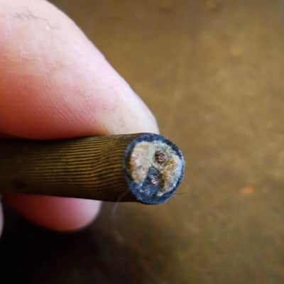 Bogen Vintage molded rubber Amp electric power cord cable nonpolarized cut David Bogen 1950s - Black image 5