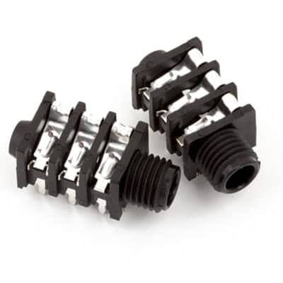 Genuine Fender 6-Pin Stereo Amplifier/Amp 1/4" Jacks (Set of 2), 005-3450-049 image 1