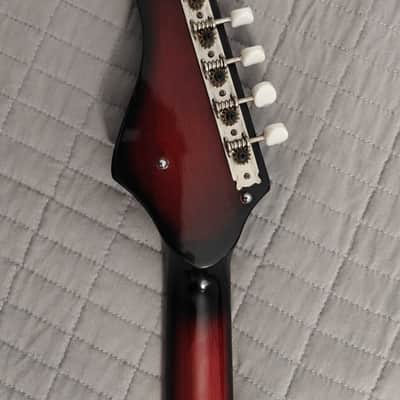 Teisco Norma EG 405-2  1960's - Crimson Red Burst w/GOLD FOIL PUPS/FRETWORK image 7
