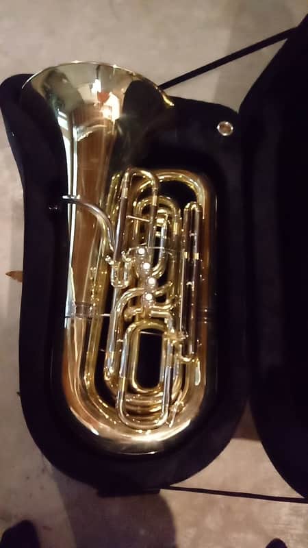 Schiller American Heritage 5 Valve BBb Tuba 2017 Gold Laquer image 1
