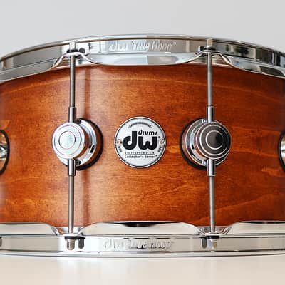 DW Collectors Maple/Spruce 6.5" x 14" Snare Drum w/ VIDEO! Honey Satin Oil image 1