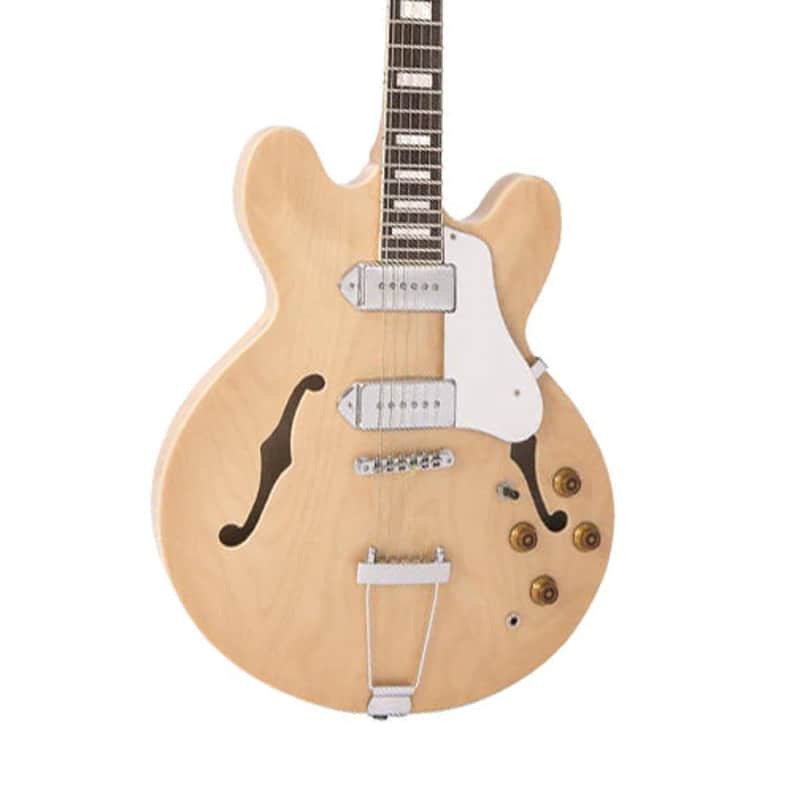 Vintage Guitars VSA500P ReIssued Semi-Hollow Electric Guitar - Natural Maple image 1