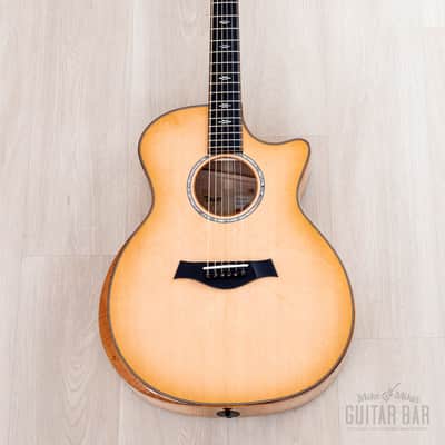 2023 Taylor Custom Grand Auditorium Acoustic Electric Guitar w/ Bearclaw Spruce, Flame Maple & Flame Koa Armrest image 2