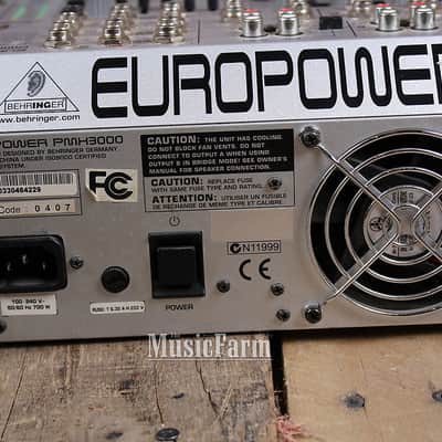 Behringer Europower PMX3000 PMH3000 16 Channel Stereo Powered Mixer with Effects image 11
