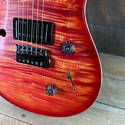 PRS Wood Library Custom 24 Fatback Semi-Hollow! - Blood Orange 425091 image 5