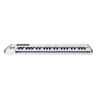 Arturia KeyLab Mk3 49 Keyboard MIDI Controller with DAW Integration, Enhanced Keybed, Visual Interface, 360-Degree Touch-Sensitive Potentiometers, Faders, Robust Wood and Aluminum Casing (White) image 4