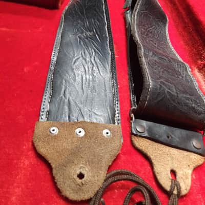 Badass Black Naugahyde Bass Strap 3 Inches Wide Vintage Ace 60s-70s image 4
