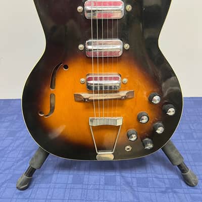 Vintage 1960 Kay Truetone 573 Speed Demon Hollow Body Electric Guitar with Case image 9