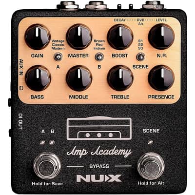 NUX Amp Academy Amp Modeler, IR Loader and Effects Pedal Regular Black image 1