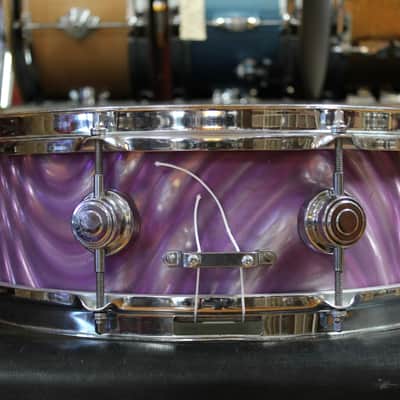 1970s Camco 5x14 Aristocrat Snare Drum in Purple Moire image 4