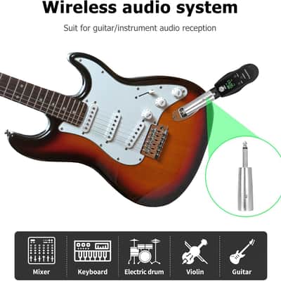 UHF Wireless XLR Transmitter and Receiver with 48V Power Supply,Rechargeable Mic Adapter 16 Channels 196ft Range for Dynamic/Condenser Mics,Audio Mixer,Electric Guitar Bass,PA System image 3