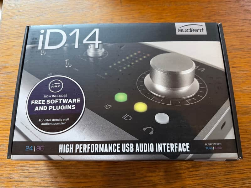 Audient iD14 Desktop USB Audio Interface - Black image 1