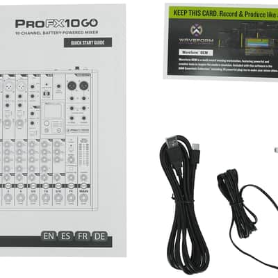 Mackie ProFX10GO 10-Channel Battery Analog Mixer w/FX/USB/Bluetooth+Headphones image 2