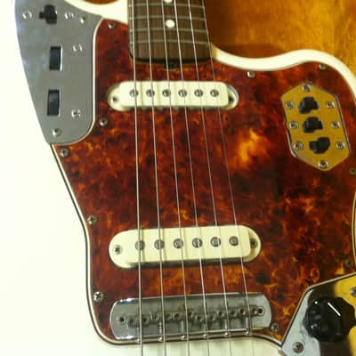 Fender Jaguar (USA) Olympic White w/ Spitfire Tortoise image 3