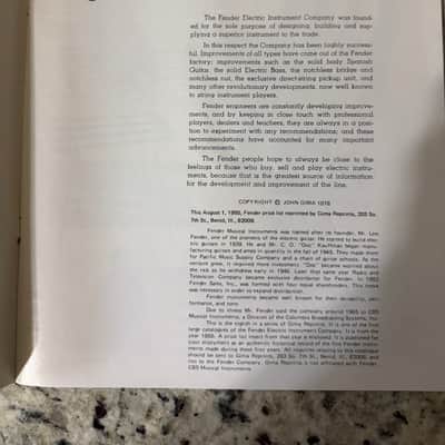 Fender 1955 Catalog Reprint Stratocaster Telecaster Precision Bass StringMaster 2 3 4 Neck Deluxe Twin Amp Band Master Pro Bassman Super Tremolux Tweed Princeton champ image 4