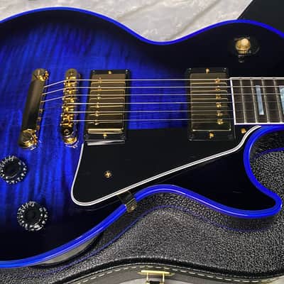 NEW! Gibson Dealer Select Custom Shop Les Paul Custom Blue Widow AAA Figured Flame Top - Authorized Dealer - 10.2lbs - G07460 image 4