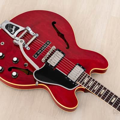1962 Gibson ES-335 TDC Vintage Semi-Hollow Guitar Cherry w/ Bigsby, Pat # Pickups, Lifton Case image 10