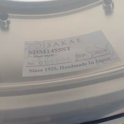 Sakae SDM1455ST 5.5"x14" Steel Snare Drum 2014 - Chrome image 4