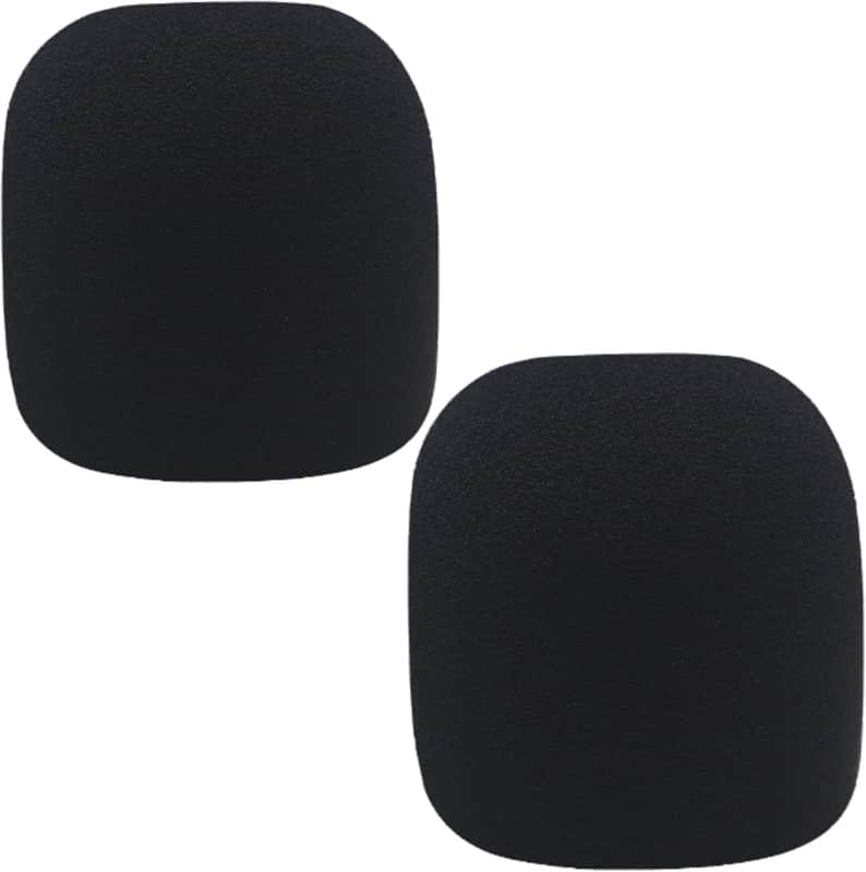 Microphone Covers Foam , 2 Pack Microphone Windscreen Pop Filter Foam Mic Cover for Handheld Microphone image 1