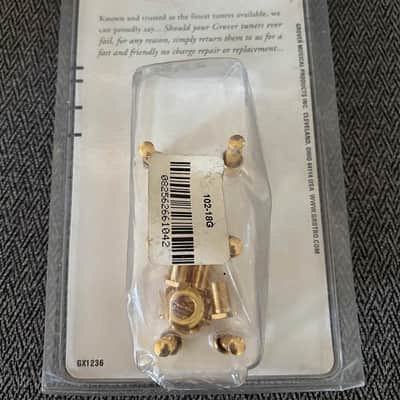 Grover 102-18G Guitar 18:1 Machine Heads Set Tuning Pegs Gold 10218G GX1236 image 2