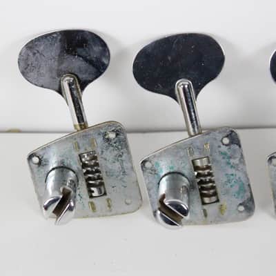 1966 Vintage Fender Jazz Bass LOLLIPOP Chrome Tuners with Bushings & Screws CLEAN 1960's Precision Telecaster image 6