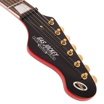 Vintage Electric Guitar JDV34 Joe Doe 'Gas Jockey' Gas Pump Red with Case - image 13