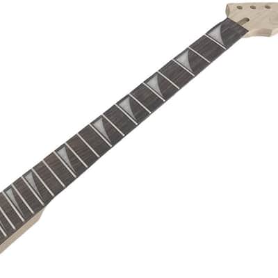 Electric Guitar Neck 24 fret 25.5 inch Maple Rosewood Fretboard Guitar Neck  Locking Nut Cool Inlay Bolt on heel image 2
