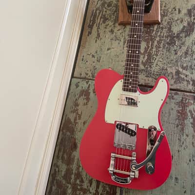2022 Partscaster / Barncaster T-Type - Fiesta Red Nitro - Pine Body - P90 - Bigsby B5 image 8