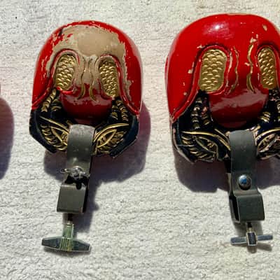 Set of 5 Chinese Chinese temple blocks Vintage video available below image 5