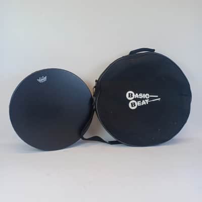 Remo 16"x3.5"Bahia Buffalo Bass Drum Pre-Tuned Black Earth Shell+Padded Case/Bag image 1
