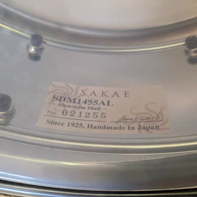Used Sakae 14 x 5.5" Aluminum Snare Drum / SDM1455AL image 7