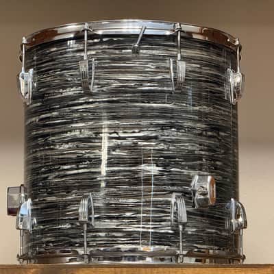 1966 Ludwig Oyster Black Pearl 16x16" Floor Tom image 9
